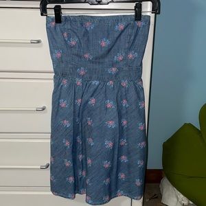 Denim floral dress
